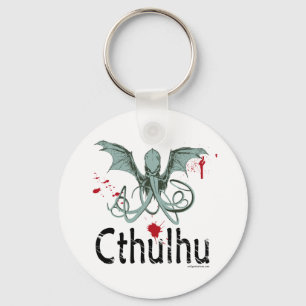 Cthulhu horror vector art key ring