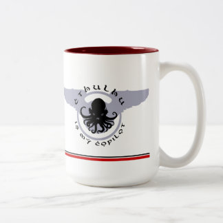 Cthulhu is my Copilot RED STRIPE Mug