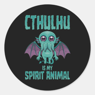 Cthulhu Is My Spirit Animal Classic Round Sticker