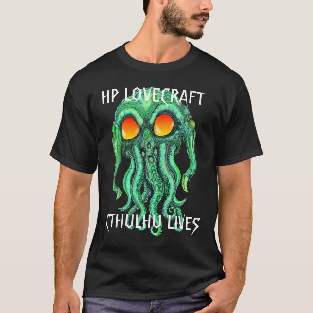 CTHULHU LIVES BLACK SHIRT (Front)