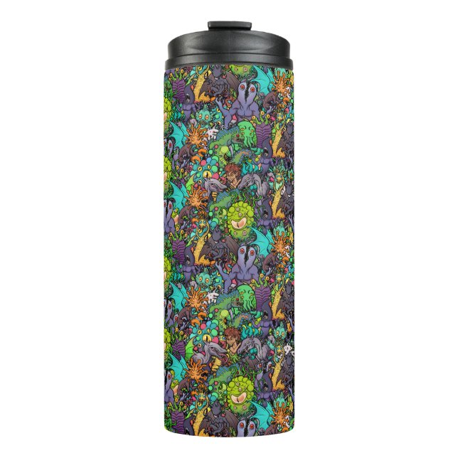 Cthulhu Lovecraft Mythos Chibi Bestiary Thermal Tumbler (Front)