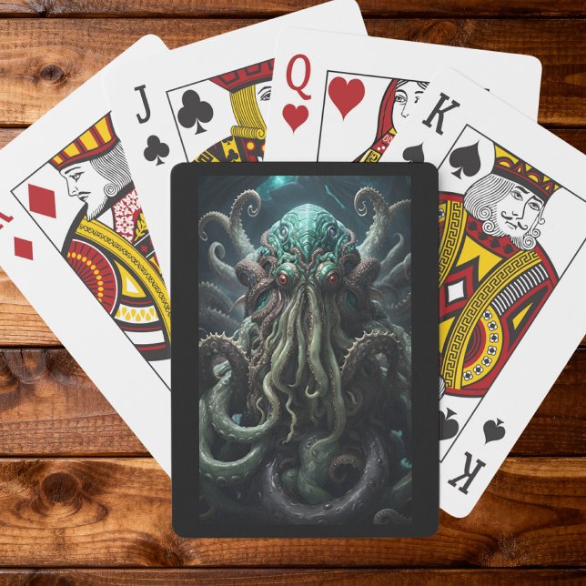 Cthulhu Lovecraft Octopus Scary Horror Playing Cards (Creator Uploaded)