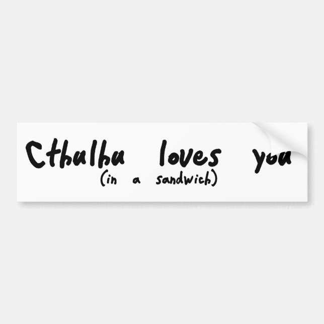 Cthulhu Loves You Bumper Sticker (Front)
