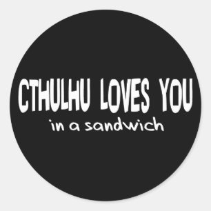 Cthulhu Loves You Classic Round Sticker