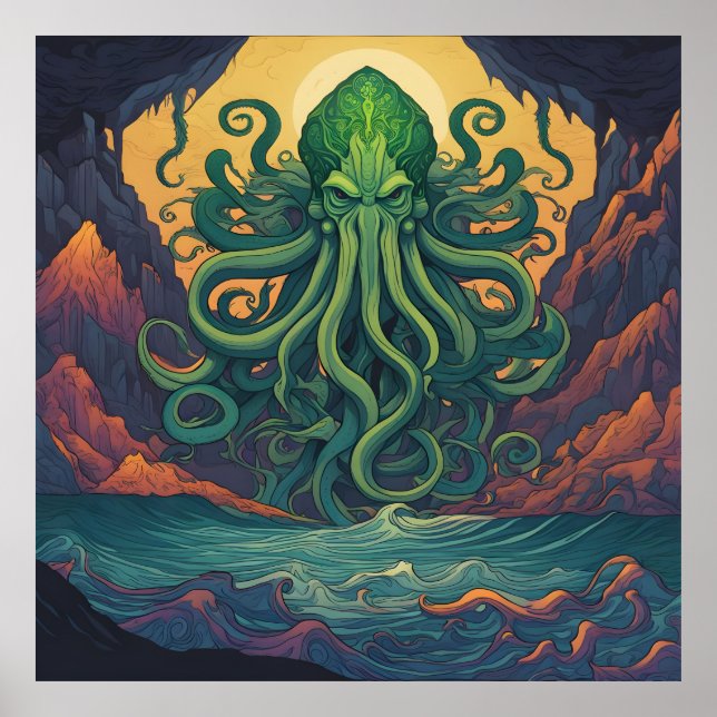 Cthulhu Mystical Symbolism Poster (Front)