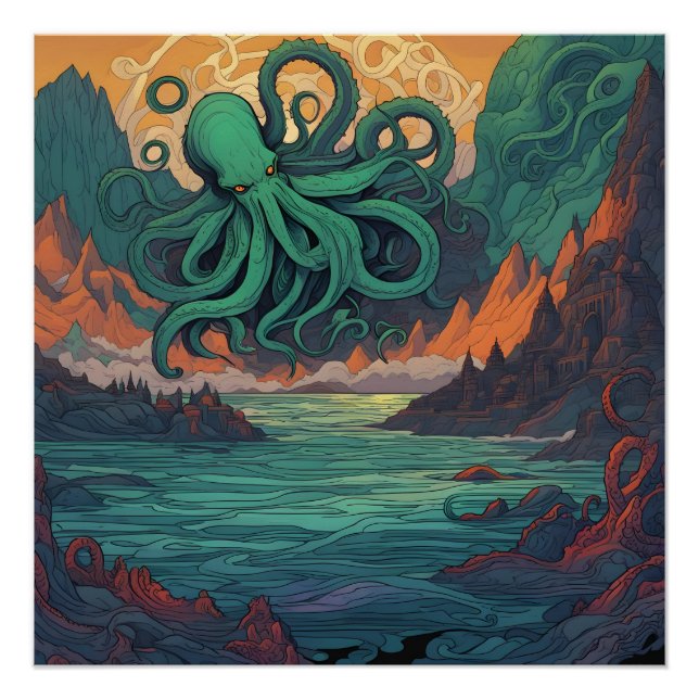Cthulhu Mystical Symbolism Poster (Front)