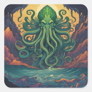 Cthulhu Mystical Symbolism Square Sticker