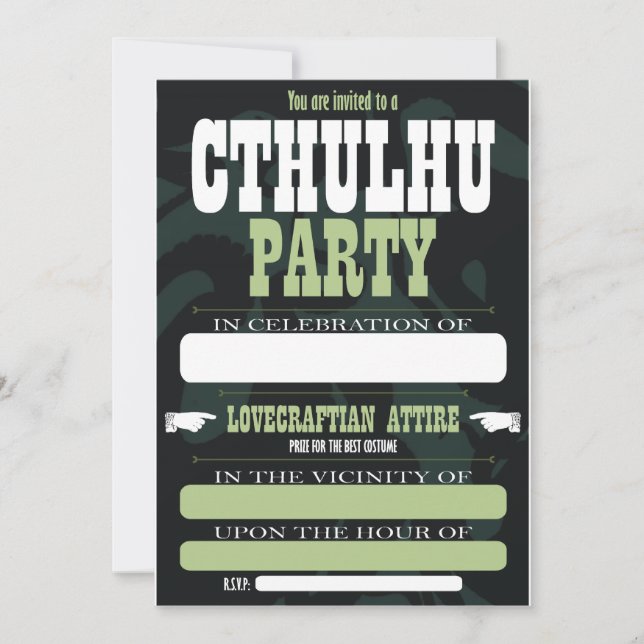 Cthulhu Party Invitations (Front)