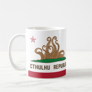 Cthulhu Republic California Flag Lovecraft Coffee Mug