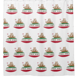 Cthulhu Republic California Flag Lovecraft Shower Curtain