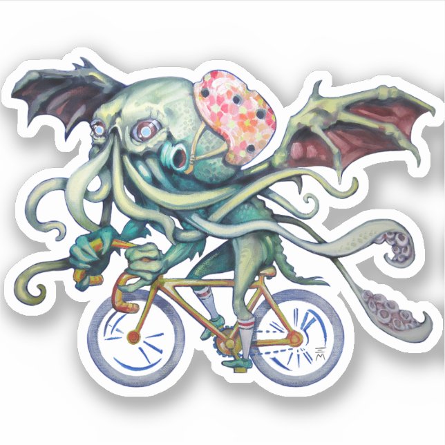 Cthulhu Riding A Bicycle (Front)