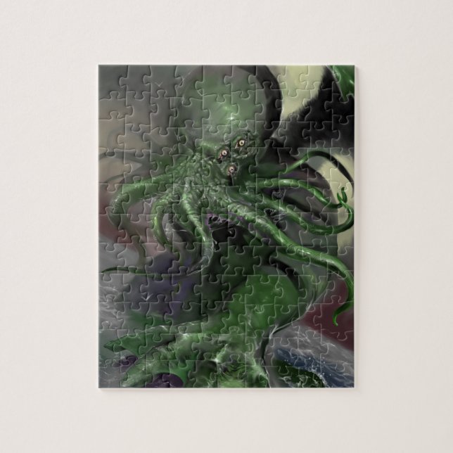 Cthulhu Rising H.P Lovecraft inspired horror rpg Jigsaw Puzzle (Vertical)