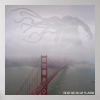 Cthulhu Sights San Francisco Poster