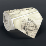 Cthulhu sketch by Lovecraft Neck Tie<br><div class="desc">A sketch of a statuette depicting Cthulhu,  drawn by his creator,  H. P. Lovecraft.</div>
