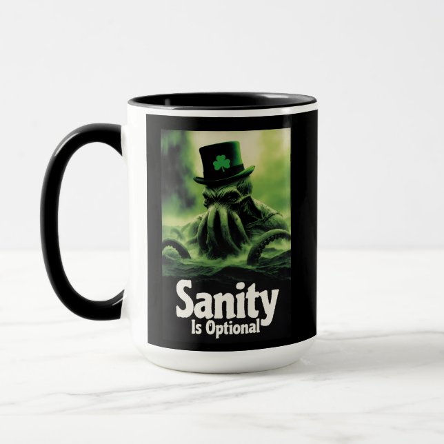 Cthulhu St Patricks Day Sanity Optional  Mug (Left)