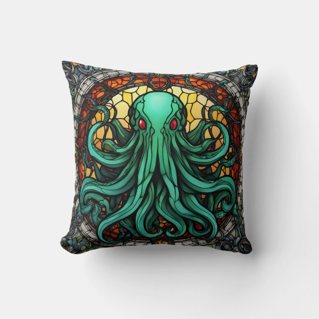 Cthulhu Stained Glass Cushion (Front)