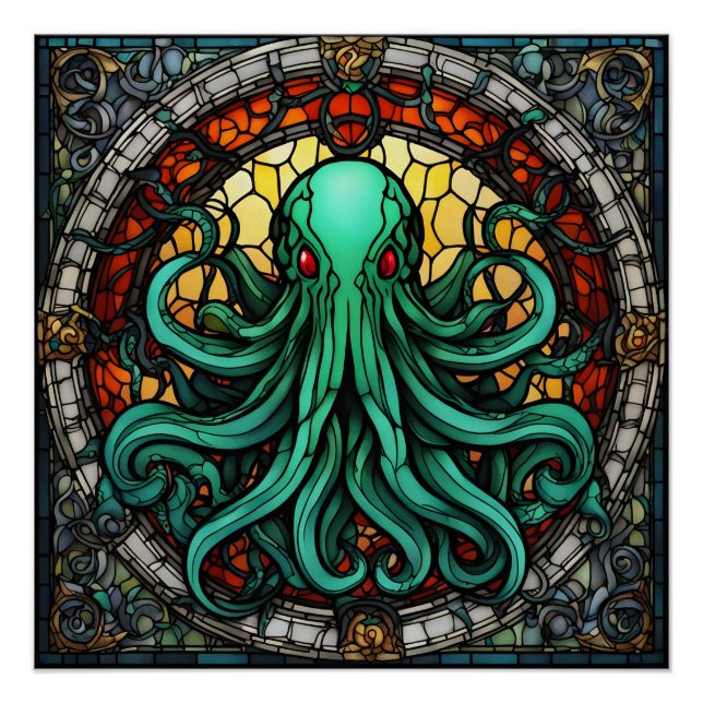 Cthulhu Stained Glass Poster (Front)