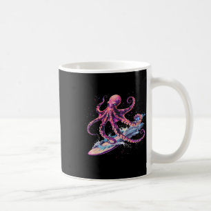 Cthulhu Surfing Octopus Lover Sea Monster Ocean Se Coffee Mug