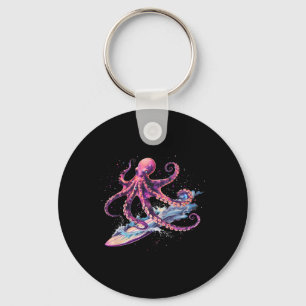 Cthulhu Surfing Octopus Lover Sea Monster Ocean Se Key Ring