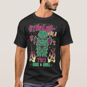 Cthulhu Tiki Bar Creepy Cute Hawaiian Love Craft M T-Shirt