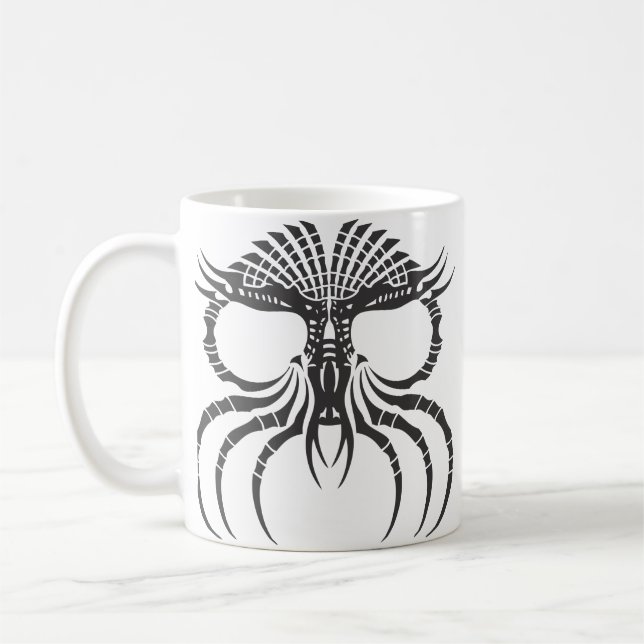 Cthulhu Tribal Coffee Mug (Left)