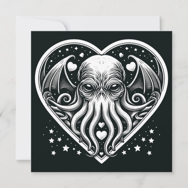 Cthulhu Valentine Lovecraft Horror Card (Front)