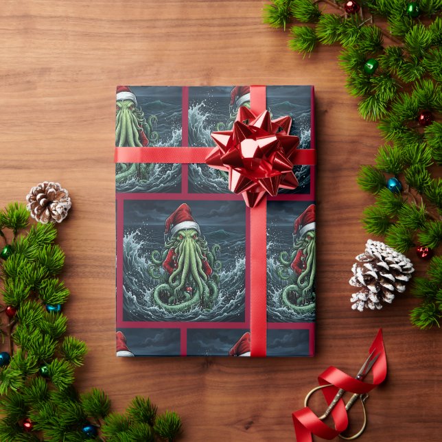 Cthulhu Yuletide Lovecraft Horror Wrapping Paper (Holiday Gift)