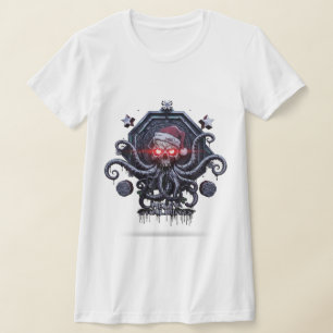 Cthulhu's Winter Cult: The "Merry CTHULHUMAS" Goth T-Shirt