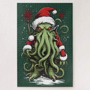 Cthulhu's Yuletide Reign: A Terrifying Christmas Jigsaw Puzzle
