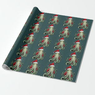 Cthulhu's Yuletide Reign: A Terrifying Christmas Wrapping Paper