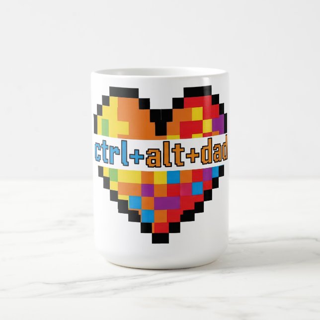 ctrl + alt + dad Geek Dad T-Shirt Coffee Mug (Center)