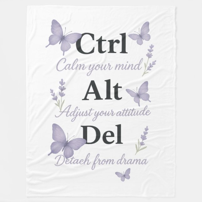 CTRL,ALT,DEL FLEECE BLANKET (Front)