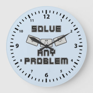 Ctrl Alt Del Large Clock