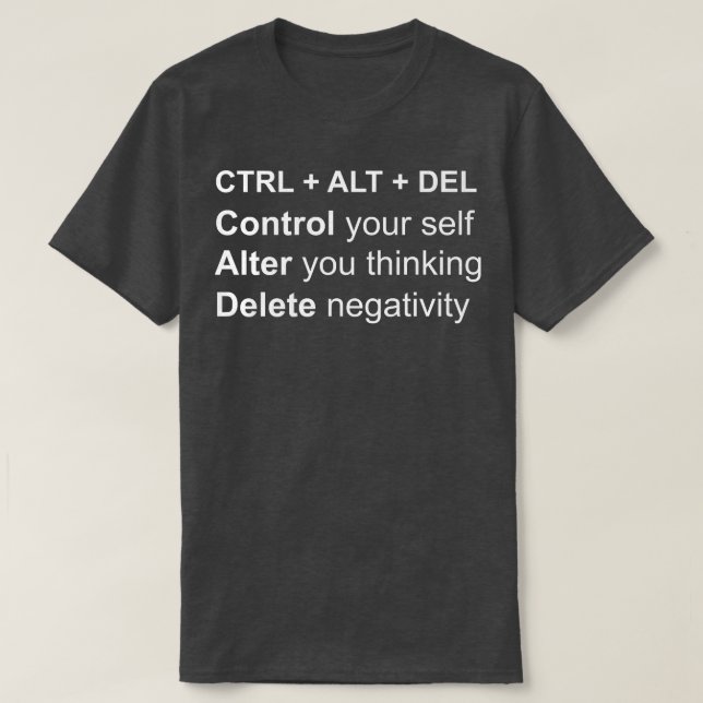 Ctrl Alt Del, Mental Health Awareness Funny 704 30 T-Shirt (Design Front)
