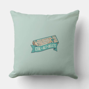 CTRL+ALT+DELETE Computer Tech Humour Throw Pillow