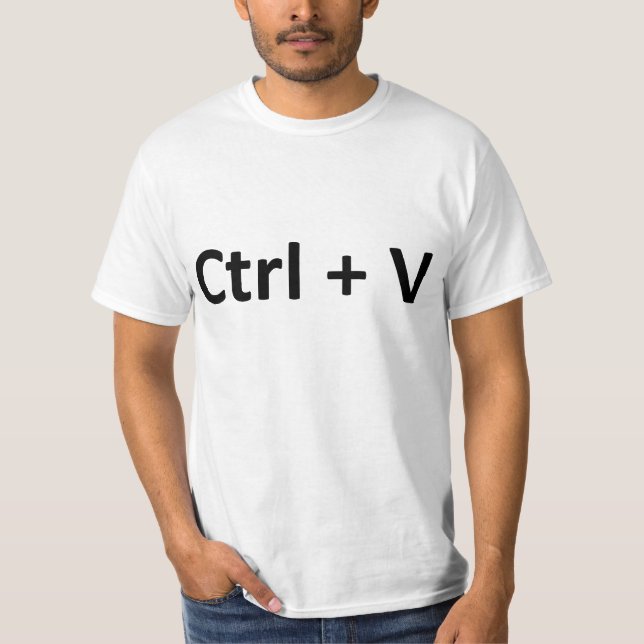 Ctrl C Ctrl V Copy Paste Twins T-Shirt (Front)