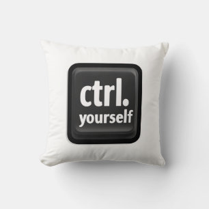 “Ctrl Yourself” Key Illustration – Minimalist Moti Cushion