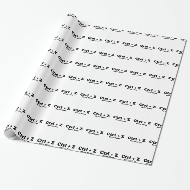 Ctrl Z Wrapping Paper (Unrolled)