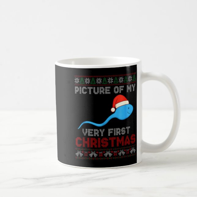 Cture Of My Very First Christmas Joke Funny Xmas  Coffee Mug (Right)