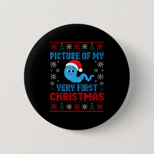 Cture Of My Very First Christmas Joke Funny Xmas H 6 Cm Round Badge