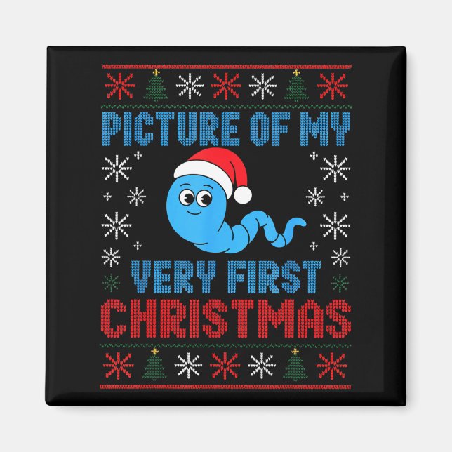 Cture Of My Very First Christmas Joke Funny Xmas H Magnet (Front)