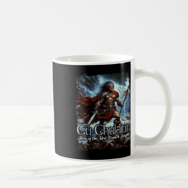 Cu Chulainn Celtic Irish Mythology War God  Coffee Mug (Right)