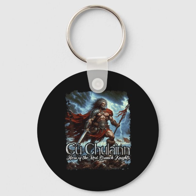 Cu Chulainn Celtic Irish Mythology War God  Key Ring (Front)