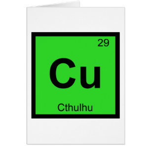 Cu - Cthulhu Chemistry Periodic Table Symbol