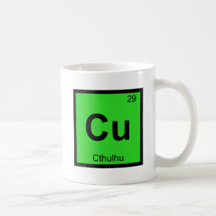 Cu - Cthulhu Chemistry Periodic Table Symbol Coffee Mug