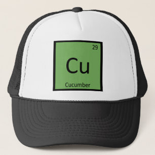 Cu - Cucumber Vegetable Chemistry Periodic Table Trucker Hat