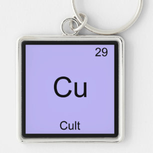 Cu - Cult Funny Chemistry Element Symbol T-Shirt Key Ring