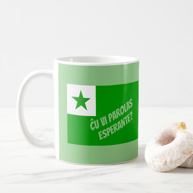 Ĉu vi parolas Esperante? Coffee Mug (With Donut)