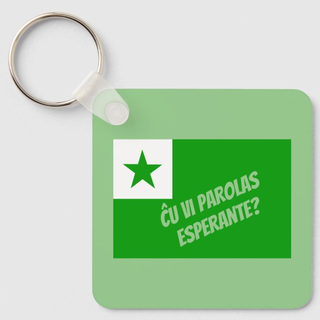 Ĉu vi parolas Esperante? Key Ring (Front)