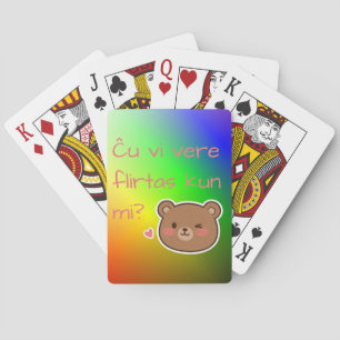 Ĉu vi vere flirtas kun mi? playing cards